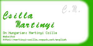 csilla martinyi business card